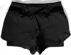 SWEATY BETTY Challenge 2-In-1 Black Activewear Running Shorts SB4877 Womens M