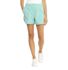 Mountain and Isles Outdoors Women’s 4″ Green Elastic Waist Active Shorts Size L