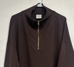 Varley Hawley Half Zip Sweatshirt Double Soft Brown Coffee Size Large NWOT