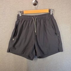 Unbranded Charcoal Athletic Gym Shorts Womens Medium Zipper Pockets Drawstring