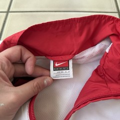 Vintage Women’s Nike Full Zip Red & White Windbreaker Jacket Size Large