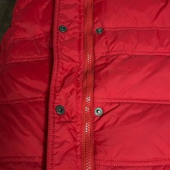 Lands’ End Women’s Bold Red Snap/ Zip Winter Coat Size XL