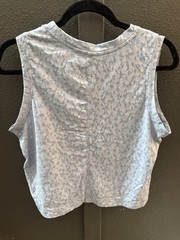 All in Motion Women’s Cropped Tank Top M Blue/Gray Animal Print