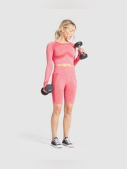 Gymshark matching Seamless workout Set Crop Top Biker Shorts S activewear