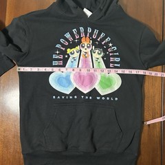 The Powerpuff Girls Hoodie Black Saving The World Cartoon Network Women’s Small