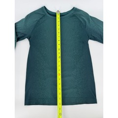 Athleta Momentum Seamless Long Sleeve Top Dark Teal Green Thumbholes Womens S