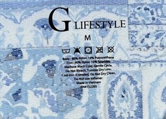 Gottex LifeStyle UPF 1/4 Zip Long sleeve Pullover Geo Printed S M L XL Blue B1