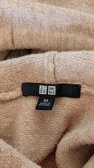 Uniqlo Women’s Light Pink Knit Pullover Hoodie XS Acrylic Nylon Wool Blend