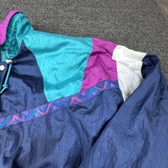 Vintage Andy Johns Jacket Mens Medium Colorblock Windbreaker Nylon Retro 90s