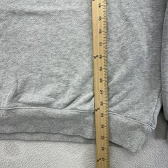 Parke 22 Women’s Varsity Mockneck Sweatshirt Gray/Navy Oversized L/XL Distressed
