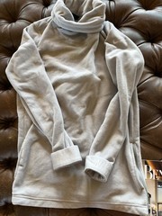 Nike Dri-FIT Women’s Full Zip Fleece Turtleneck Sweatshirt w/ Pockets Gray S