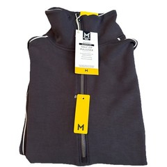 Women’s Medium Sandwash Half Zip Pullover Color Black NWT