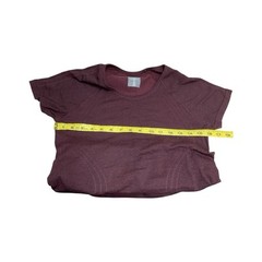 Athleta Speedligth Heather tee Size M 100%nylon Short Sleeves Active Athleisure