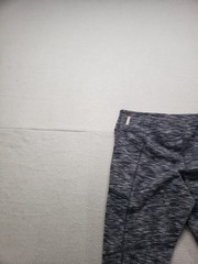 Zella Women Capri Leggings L Tall Gray Elastic Waist Pockets Ankle Zip Active