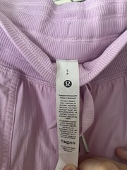 Lululemon Dance Studio Mid Rise Cropped Pant Pink Peony Size 6 Ruched Hem