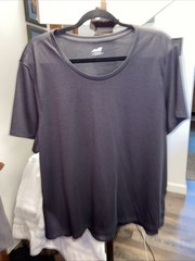 AVIA Black XXL SHORT SLEEVE Performance Tee Dark Gray NWT