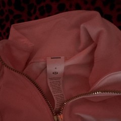 lululemon athletica Define Pink Full Zip Track Jacket Pockets Slim Fit Size 4