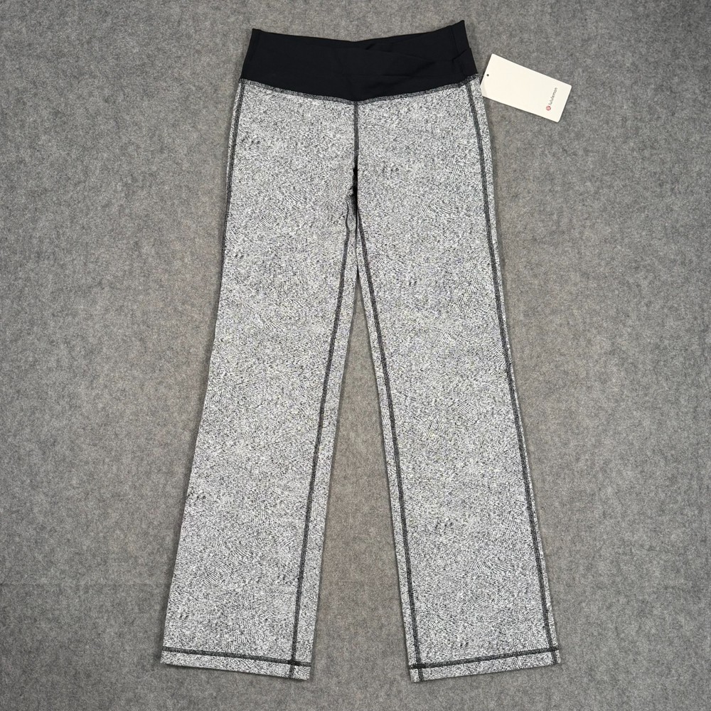 NWT Lululemon Athletica Inverted Jacquard Black White Astro Pants Women’s Size 6