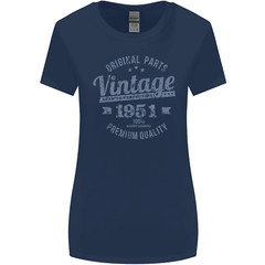 Vintage Year 75th Birthday 1951 Womens Wider Cut T-Shirt