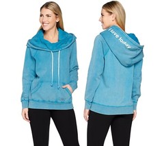 PEACE LOVE WORLD SOFT FLEECE KNIT OVERSIZED HOODIE PULLOVER NEW $ 66