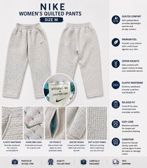 Nike Women’s Quilted Relaxed Fit Jogger Pants DX5798-085