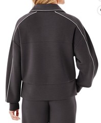 Women’s Medium Sandwash Half Zip Pullover Color Black NWT