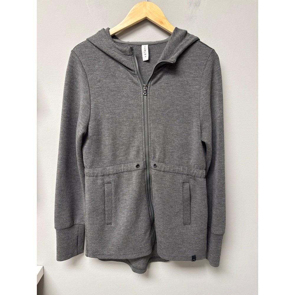 Varley Dahlia Full Zip Hoodie Women M Gray Athleisure Loungewear Active Yoga Gym