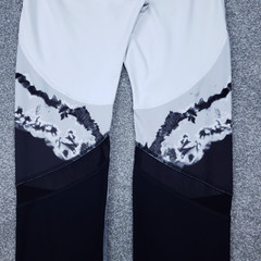 Layer8 Leggings Women Active Black White Gray Quick Dry Size Medium