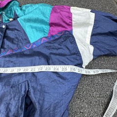 Vintage Andy Johns Jacket Mens Medium Colorblock Windbreaker Nylon Retro 90s