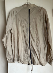 Nike Tan Full Front Zip Lightweight Windbreaker +Back Zip – 100% Nylon – Size L
