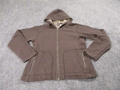 Patagonia Sweatshirt Women’s Medium Brown Full Zip Acrylic Blend USA Made