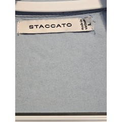 Staccato Tencel Utility Jacket Light Blue Snap Zip Drawstring Waist Size L