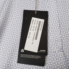 Under Armour 1/4 Zip Pullover Women Size Large Gray Geometric Print Stretch NEW
