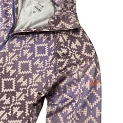 Nike Pro 1/2 Zip Pullover Purple Print Dri Fit Medium Long Sleeve Fitted Stretch
