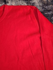 Hannah Anderson Organic Cotton XXL Red Ling Sleeve Shirt Plain Soft LNWT