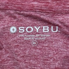 SOYBU Wmn’s PinkHeathered 1/4 Zip Long Sleeve Lt weight Pullover Shirt Size XL