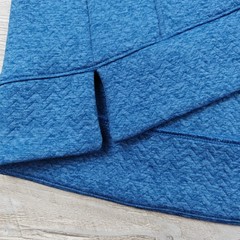 L.L. Bean FlexForward Quilted Half Zip Pullover Womens Large Blue Stretch