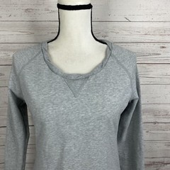 Hanna Andersson Women’s Sweatshirt Size Small Gray Twist Neckline Cotton Blend