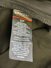 Spyder Active Womens Long Sleeve Performance Top Thumbholes SP1000U Size S Black