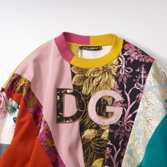 Excellent DOLCE & GABBANA Embroidered Patchwork Sweatshirt EU38 Women 6-ZF064