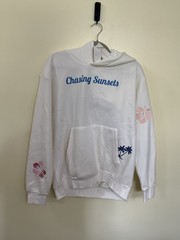 NEW Altar’d State White Chasing Sunsets Embroidered Hoodie Size Small NWT