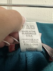 Vintage Juicy Couture USA Velour Hoodie & Shorts Set Turquoise Small Y2K