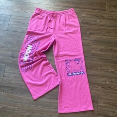 Official Sailor Moon Pink Wide Leg Graphic Anime Lounge Pants Sweatpants Size XL