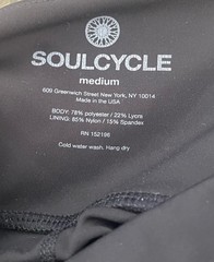 Preowned Women’s Soulcycle Black Leggings With Double Row of Silver Stars