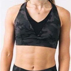Zyia Forest Camo Adjustable Mesh Bra Size Small