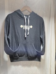 JEDCO Jeep Vintage USA Hoodie, Charcoal, Womens Junior Size Medium American Flag