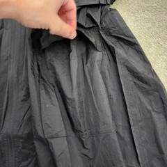 Athleta Women Medium 100% Nylon Windbreaker Long Jacket Trench Lightweight Black