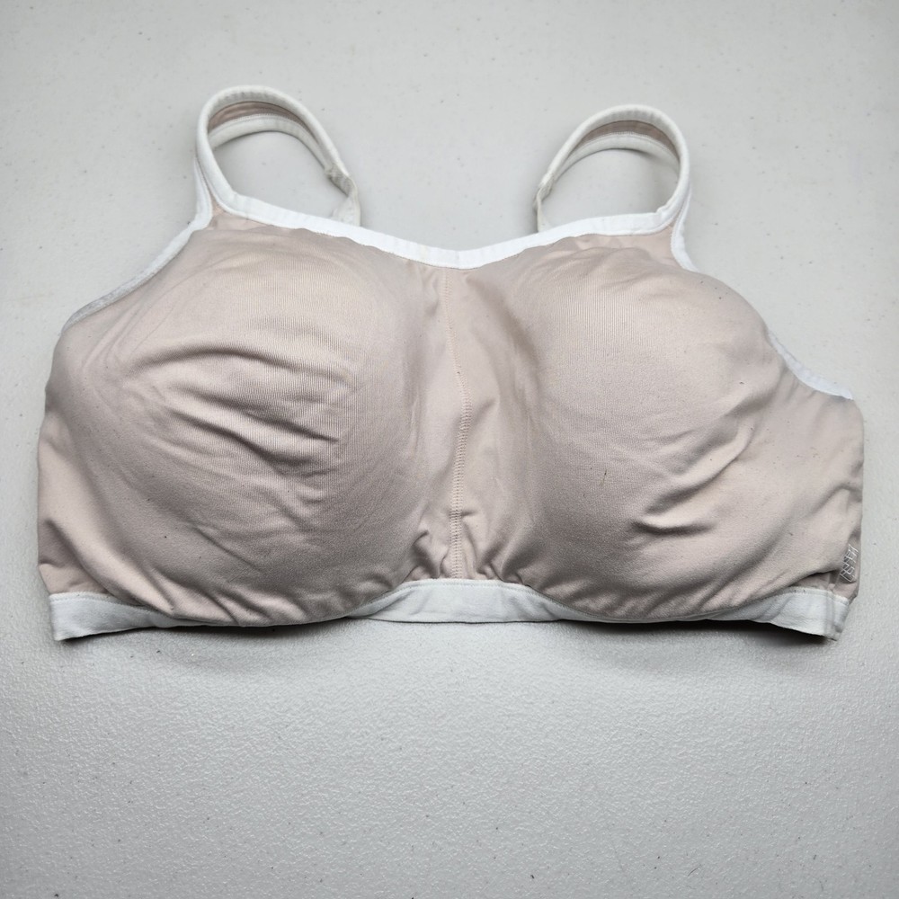 Natori Women Sports Bra 40DD Beige T Shirt Underwired Yogi Contour Convertible