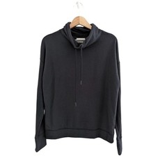 OFFLINE by Aerie Black Cowl Neck Drawstring Sweatshirt- Size Large