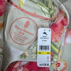 Tommy Bahama Aruba Full Zip Sweatshirt Womens Medium Floral Fleur De Lei